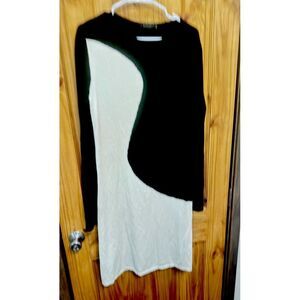 TWINSET SIMONA BARBERI Knit Dress Layer Look Black Size L‎